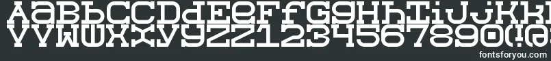 Slabberton-fontti – valkoiset fontit mustalla taustalla