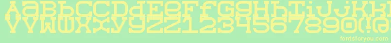 Slabberton Font – Yellow Fonts on Green Background