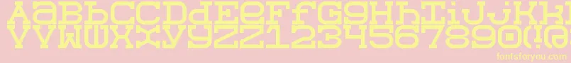 Slabberton Font – Yellow Fonts on Pink Background