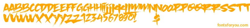 Slacker Brush-Schriftart – Orangefarbene Schriften