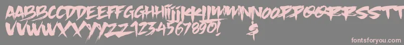 Slacker Brush Font – Pink Fonts on Gray Background
