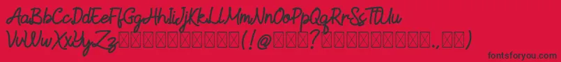 SlaitMonolineDEMO Font – Black Fonts on Red Background