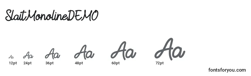 SlaitMonolineDEMO Font Sizes