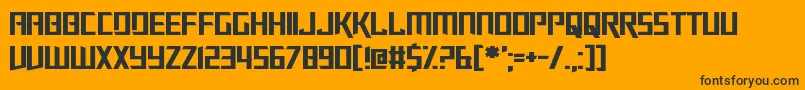 Slalom Font – Black Fonts on Orange Background