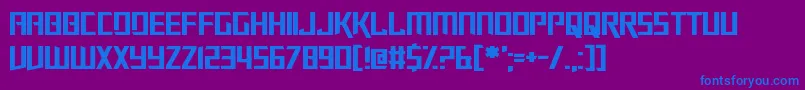 Slalom Font – Blue Fonts on Purple Background