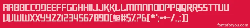 Slalom Font – Pink Fonts on Red Background