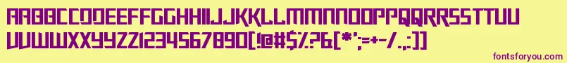 Slalom Font – Purple Fonts on Yellow Background