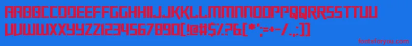 Slalom Font – Red Fonts on Blue Background