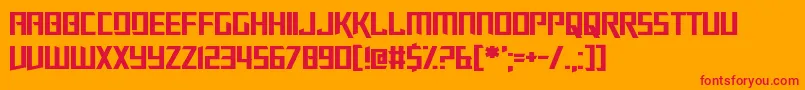 フォントSlalom – オレンジの背景に赤い文字