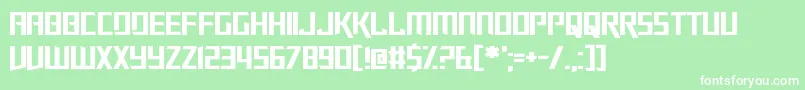 Slalom Font – White Fonts on Green Background