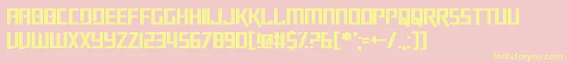 Slalom Font – Yellow Fonts on Pink Background