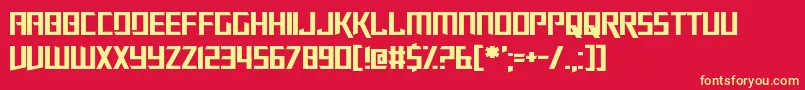 Slalom Font – Yellow Fonts on Red Background