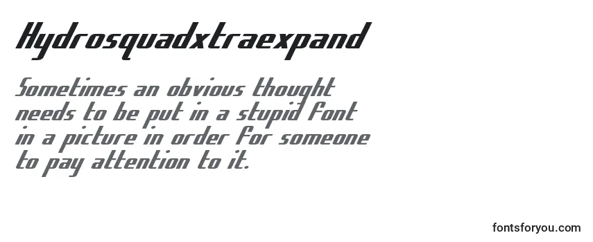 Hydrosquadxtraexpand Font