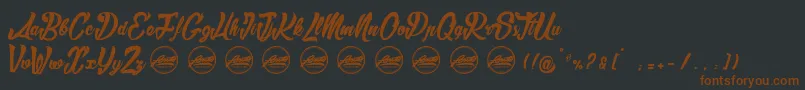 Slam  PersonalUseOnly Font – Brown Fonts on Black Background