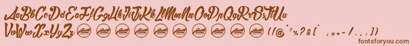 Slam  PersonalUseOnly Font – Brown Fonts on Pink Background