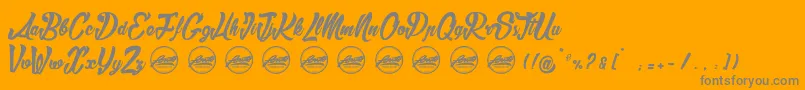 Slam  PersonalUseOnly Font – Gray Fonts on Orange Background