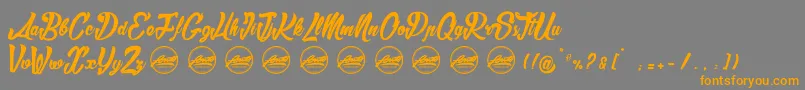 Slam  PersonalUseOnly Font – Orange Fonts on Gray Background