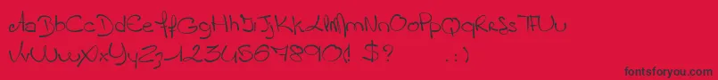 Slam Font – Black Fonts on Red Background