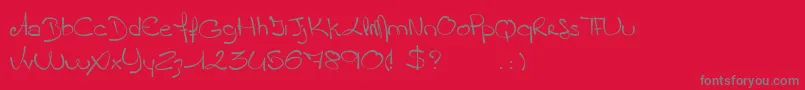 Slam Font – Gray Fonts on Red Background