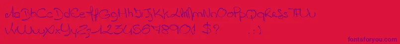 fuente Slam – Fuentes Moradas Sobre Fondo Rojo