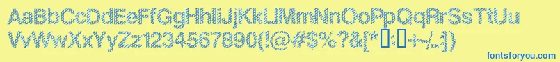 SLANK    Font – Blue Fonts on Yellow Background