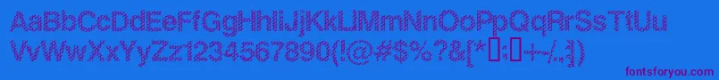 SLANK    Font – Purple Fonts on Blue Background