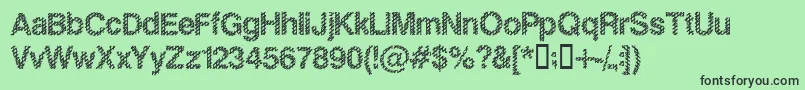 SLANKB   Font – Black Fonts on Green Background