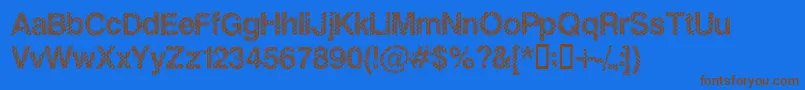 SLANKB   Font – Brown Fonts on Blue Background