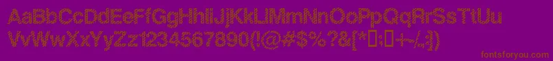 SLANKB   Font – Brown Fonts on Purple Background