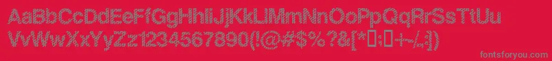 SLANKB   Font – Gray Fonts on Red Background