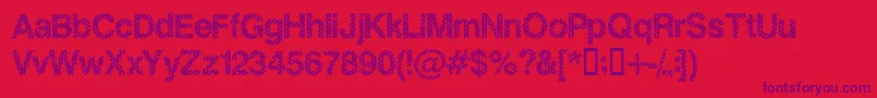 SLANKB   Font – Purple Fonts on Red Background