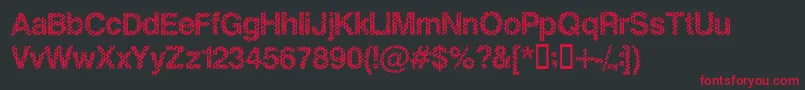 SLANKB   Font – Red Fonts on Black Background