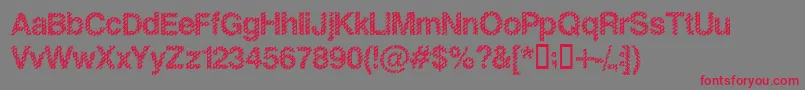 SLANKB   Font – Red Fonts on Gray Background