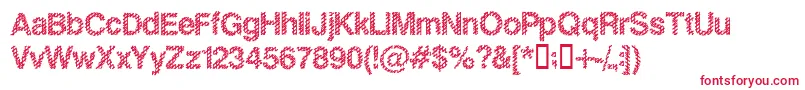 SLANKB   Font – Red Fonts on White Background