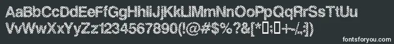 SLANKB   Font – White Fonts on Black Background