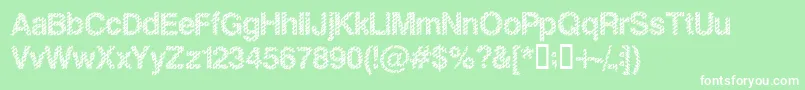 SLANKB   Font – White Fonts on Green Background