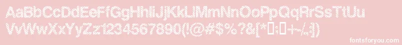 SLANKB   Font – White Fonts on Pink Background