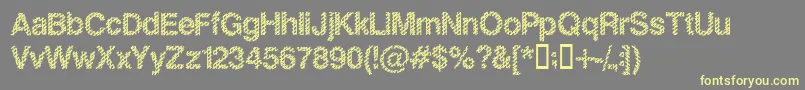 SLANKB   Font – Yellow Fonts on Gray Background