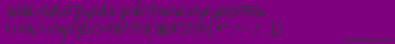 Slash Bold-Schriftart – Schwarze Schriften auf violettem Hintergrund