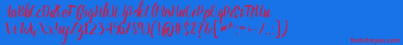 Slash Bold Font – Red Fonts on Blue Background