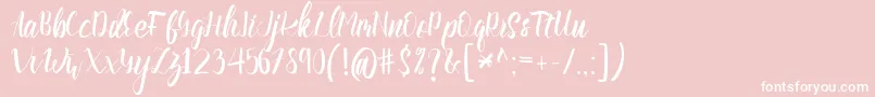 Slash Bold-Schriftart – Weiße Schriften auf rosa Hintergrund