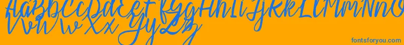 Slash Regular Font – Blue Fonts on Orange Background