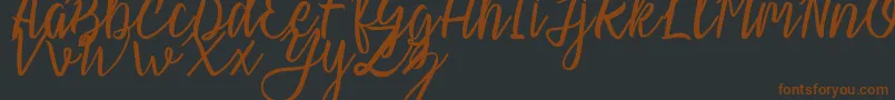 Slash Regular Font – Brown Fonts on Black Background