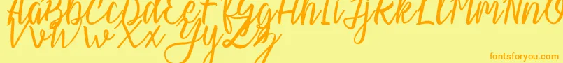 Slash Regular Font – Orange Fonts on Yellow Background