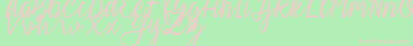 Slash Regular Font – Pink Fonts on Green Background