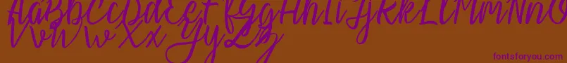 Шрифт Slash Regular – фиолетовые шрифты на коричневом фоне