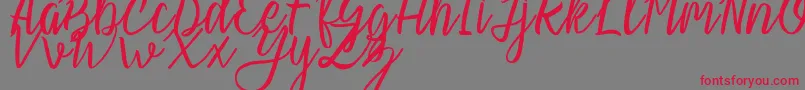Slash Regular-Schriftart – Rote Schriften auf grauem Hintergrund