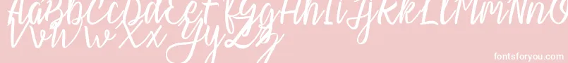 Slash Regular-Schriftart – Weiße Schriften auf rosa Hintergrund