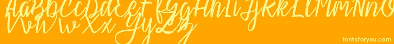 Police Slash Regular – polices jaunes sur fond orange