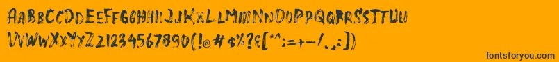 Шрифт SlasZ Brush – чёрные шрифты на оранжевом фоне